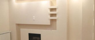 A niche in a plasterboard wall in the interior - 100 photos of interior ideas